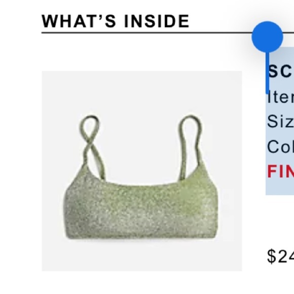 JCREW SCOOPNECK BIKINI TOP IN SPARKLE Size XXL
Color DARK SEAWEED SILVER SPARKLE - Picture 2 of 6